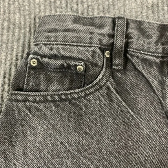 Pacsun Jeans Womens 25  Black Denim Dad Jean Distressed Baggy High‎ Rise 25x30 - Picture 9 of 16